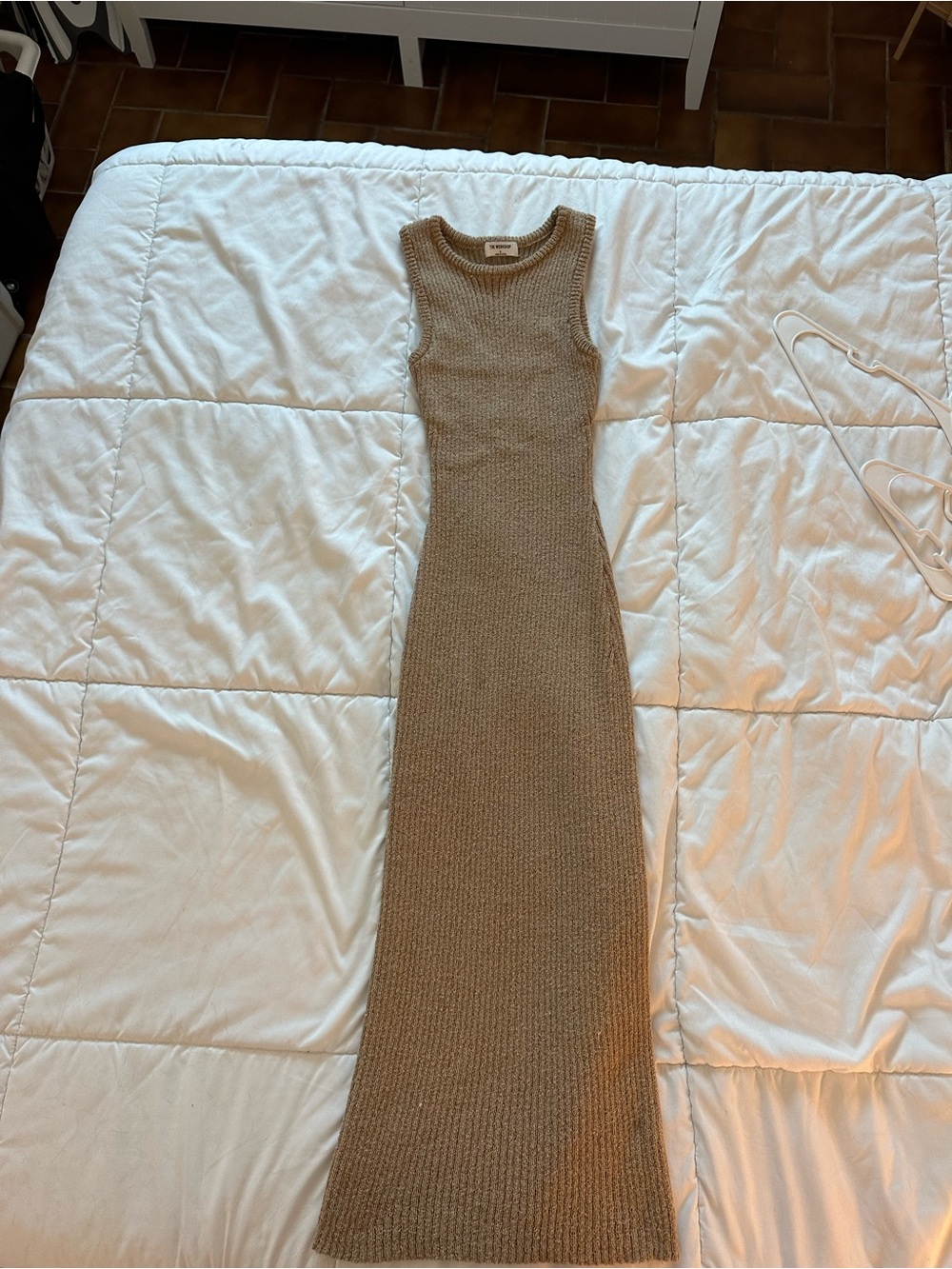 Sleeveless Knit Maxi Dress in Camel
